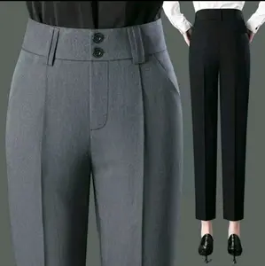 Bysa.storeone Celana Kerja Wanita Formal Kantoran Bahan Semi Woll Premium Standar Jumbo Kancing Resleting Model Skoder Slim Fit Basic Hitam Panjang Nyaman Tebal Lembut