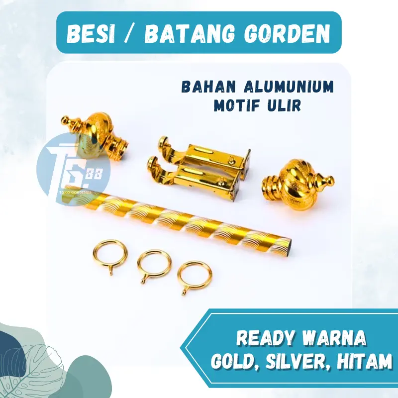 [FULLSET] BATANG GORDEN JENDELA | ROLLET GORDEN MOTIF ULIR BERKUALITAS DAN MURAH