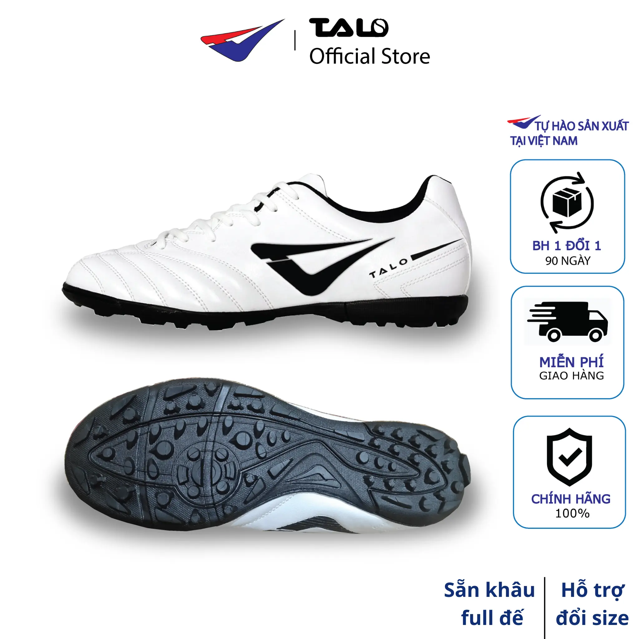 Giày Đá Bóng Talo Neo PRO Khâu Full Đế Tặng [Tất dệt kim+ Túi Rút + Băng quấn cao su non] Giày Thể Thao Nam Sneaker Sport Đá Banh Tập Thể Dục