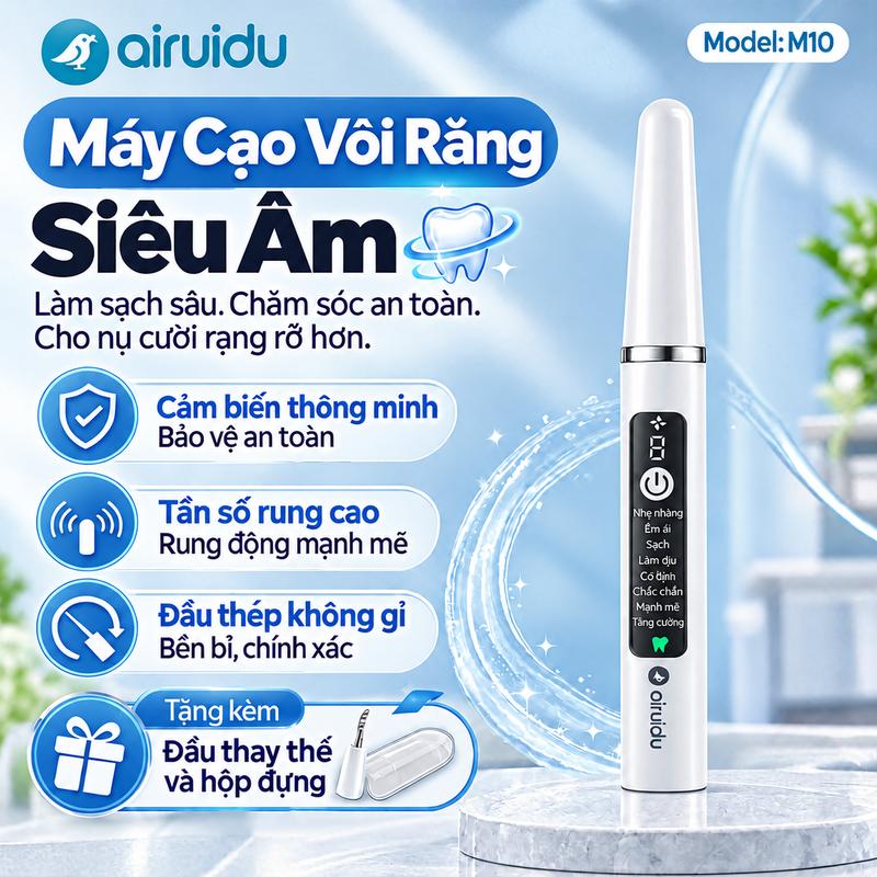 Loại bỏ vết ố trên răng, chức năng rung giúp làm sạch sâu khoang miệng và kẽ răng, loại bỏ mảng bám răng, chăm sóc nướu nhẹ nhàng, không gây hại cho răng, phù hợp sử dụng tại gia đình.