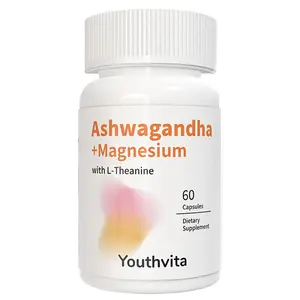 Youthvita Ashwagandha 500mg+Magnesium with L-Theanine, 60 capsules