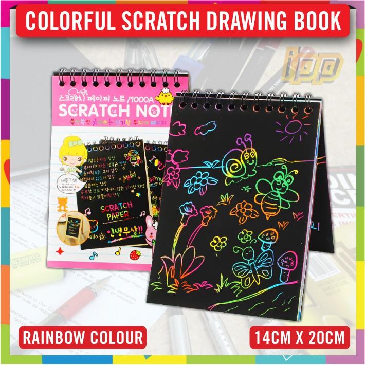 Colorful Scratch Drawing Book / Rainbow Colorful Odorless Magic ...
