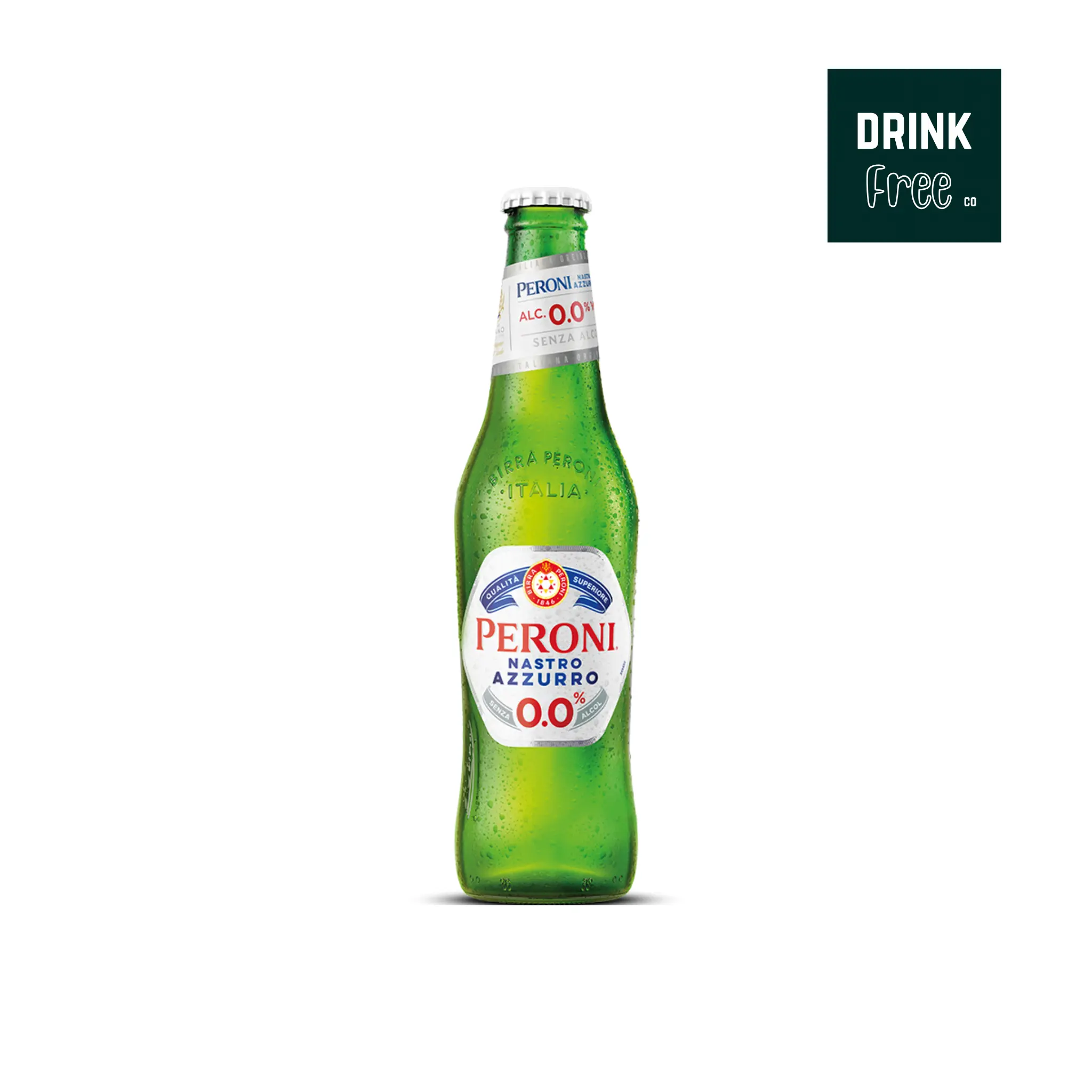 Peroni Nastro Azzurro 0.0% (24 x Bottles 330ml) - Non Alcoholic