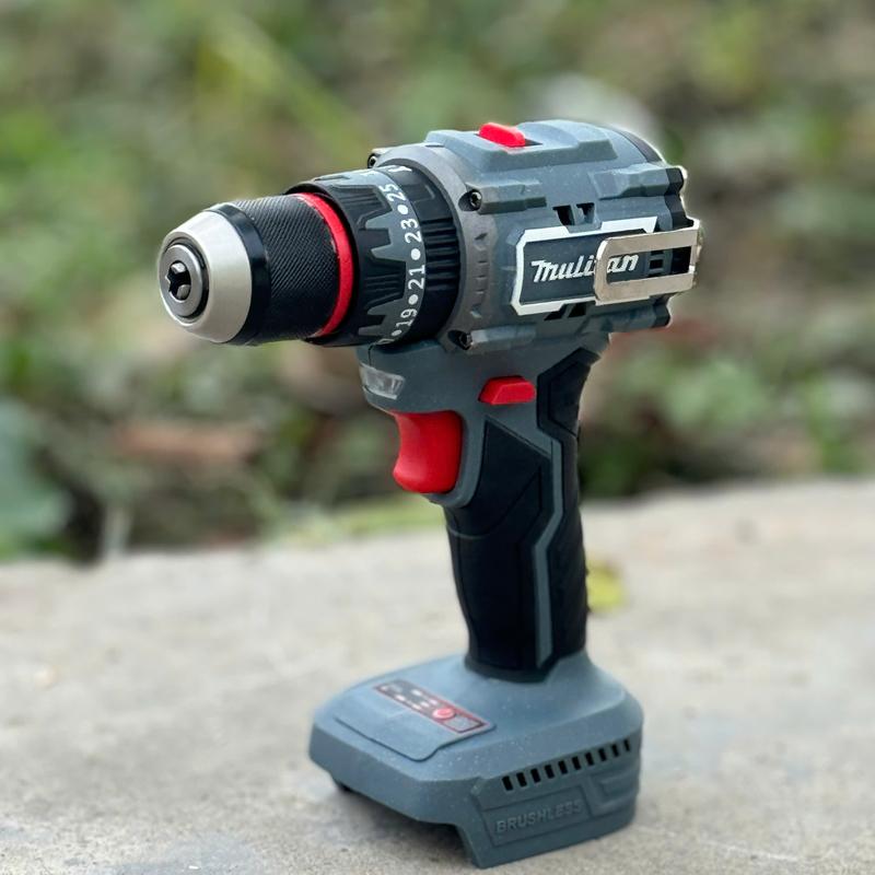  Máy khoan pin MULITAN 3369 đầu kẹp 10ly có khoá trục 3 chức năng có búa Động cơ không chổi than chân phổ thông 4cm 