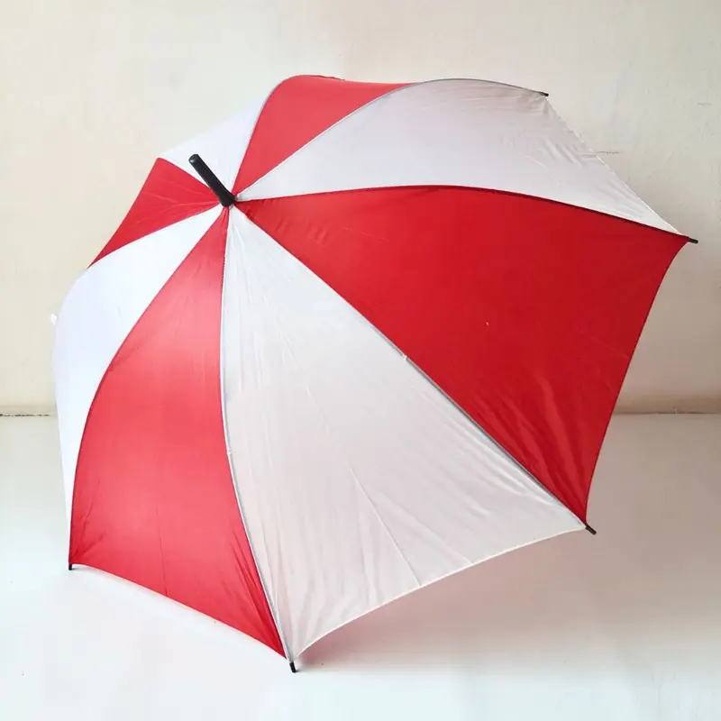 Jktumbrella / Payung tongkat ukuran standar, payung polos warna / Payung Bendera Sablon Merah Putih Kombinasi Promosi GRC - P22 4