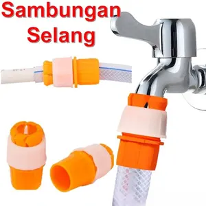 MMM - COD Konektor Selang Air Fleksibel Anti Splash Sambungan Keran Air Plastik ABS Orange untuk Wastafel Kamar Mandi