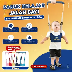 Premium Baby Walking Assistant – Sabuk Bantu Jalan Bayi Gantung 2 Tali – Bahan Katun Lembut & Bernapas – Membantu Bayi Belajar Jalan Lebih Cepat & Aman