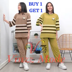 VINZZ -- BUY 1 GET 1 !!! Setelan Wanita Ld 120 BEAUTIFUL