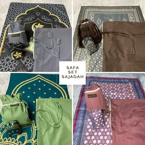 Arbifa | Full set Sajadah + Mukena 2 in 1 Traveling Safa Dewasa Terbaru Katun Premium Free Tas Pouch