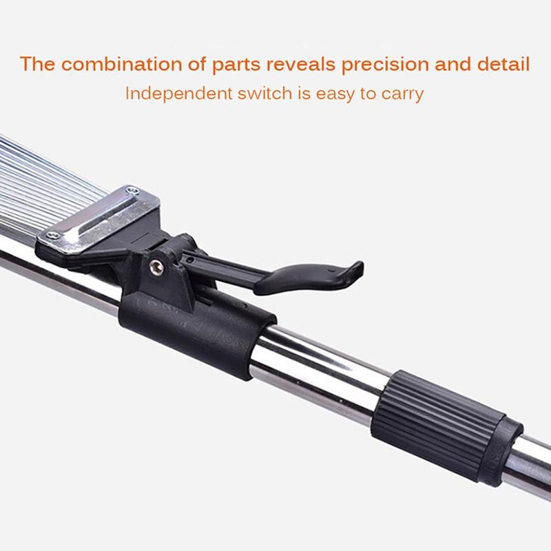Product Introduction of Grass Rake 9 Teeth Stainless Steel Rake Adjustable Steel Rake With Handle Gardening Rake L6K4 27