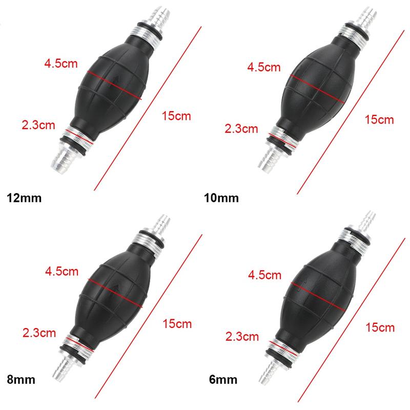 Bulb Fuel Pump/Pompa Tangan Primer/ 6mm - 12mm Pompa Bahan Alloy/Bulb Bahan Logam Dan Karet Untuk Minyak Bensin Solar 3