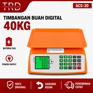 Timbangan Digital 40kg, timbangan buah 40kg tampilan ganda/timbangan buah Digital Kitchenware