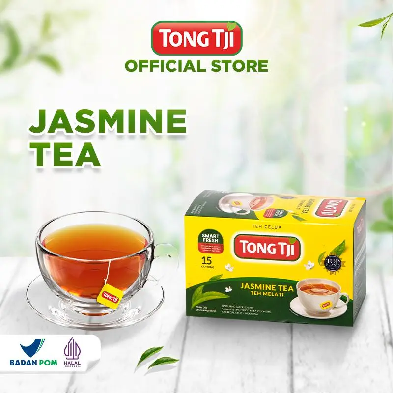 [PRODUCT BARU] Tong Tji Jasmine Tea 1 Box isi 15 Kantung Teh Celup ( Daun Teh dengan Bunga Melati )