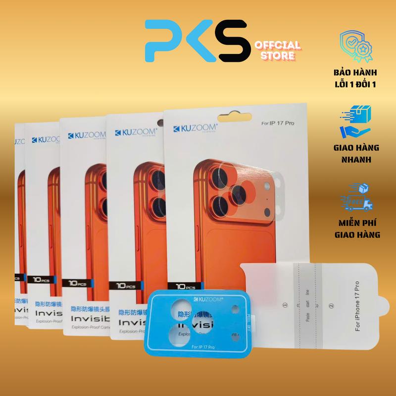 Combo Miếng Dán Cao Cấp KUZOOM Bảo Vệ Đế Camera + PPF Dán Lưng Trong Suốt Cho iPhone 17 Series – Chống Trầy Xước Dễ Dán An Toàn | PKS OFFICIAL STORE