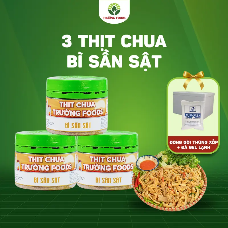 Trường Foods Combo 3 Hộp Thịt Chua Bì Sần Sật 180g/ Hộp 0