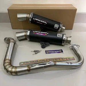 Knalpot Samlong Fullsystem Original AMORA Racing Vario Beat Mio NMAX Aerox Scoopy knalpot Motor motorcycle