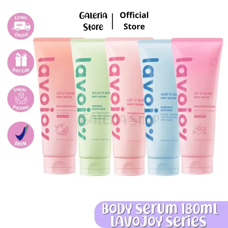 (READY STOK) LAVOJOY BODY SERUM 180ML | LAVOJOY BODY SERUM LET IT GLOW 180ML | LAVOJOY BODY SERUM KEEP IT CHILL 180ML | LAVOJOY BODY SERUM SOLVE IT NOW 180ML