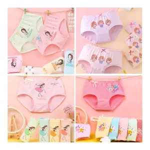 #0564   (Isi 4 Pcs,6 Pcs,1 Lusin)  Celana Dalam pendek boxer Anak Perempuan Anak Cewe usia 1-13 tahun Fashion Katun