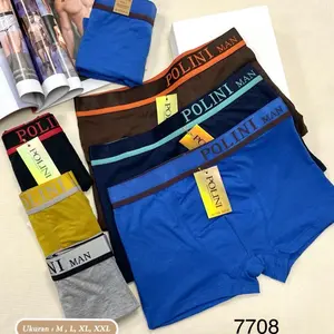 [ 3 pcs ] celana dalam boxer pria polini bahan katun strait adem Dewasa Nyaman