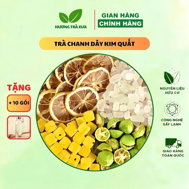 [30 GÓI + TẶNG 10 GÓI + TẶNG BÌNH] Trà chanh dây kim quất - thanh nhiệt, sáng da, giải khát Triệu Lộ Tư