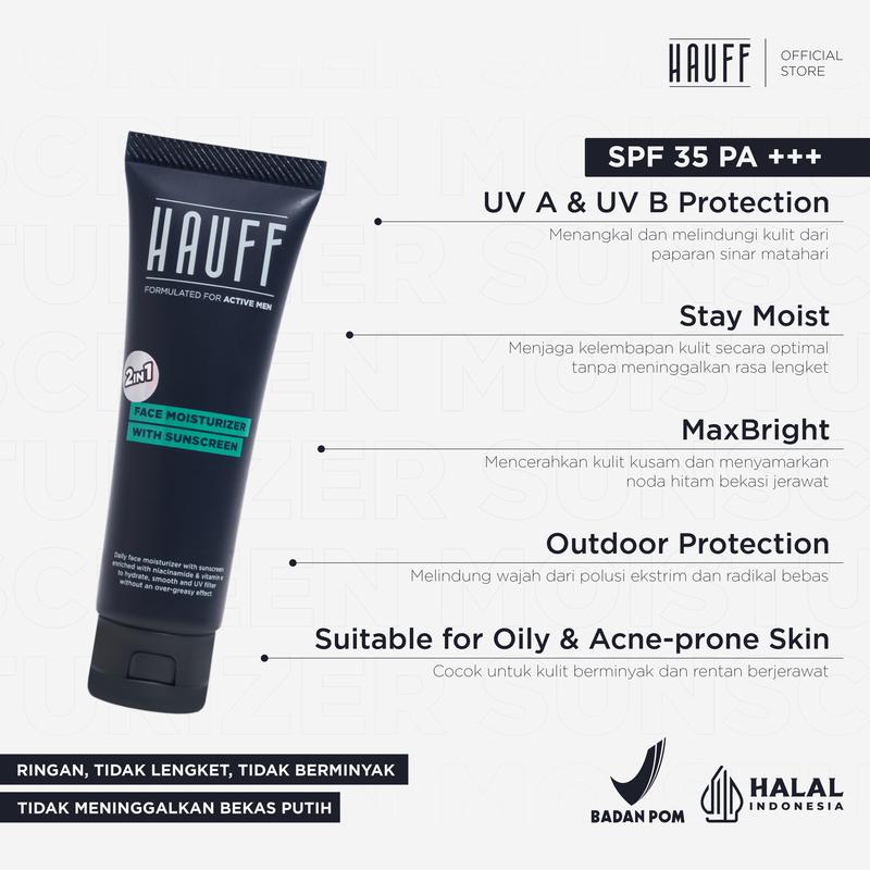 HAUFF SOAP OIL & ACNE COMPLETE PACKAGE | Paket Lengkap Skincare Pria | Anti Jerawat | Mengangkat Kotoran & Minyak Berlebih | Menghilangkan Komedo | Mencerahkan Wajah Kusam | Charcoal, Niacinamide, Alpha Arbutin, Acid Complex, 10-Fruit Extract Complex 5