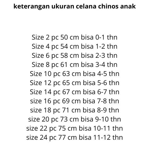 Product Introduction of CELANA PANJANG CHINO ANAK LAKI LAKI 1-12 THN MODEL TERBARU 0