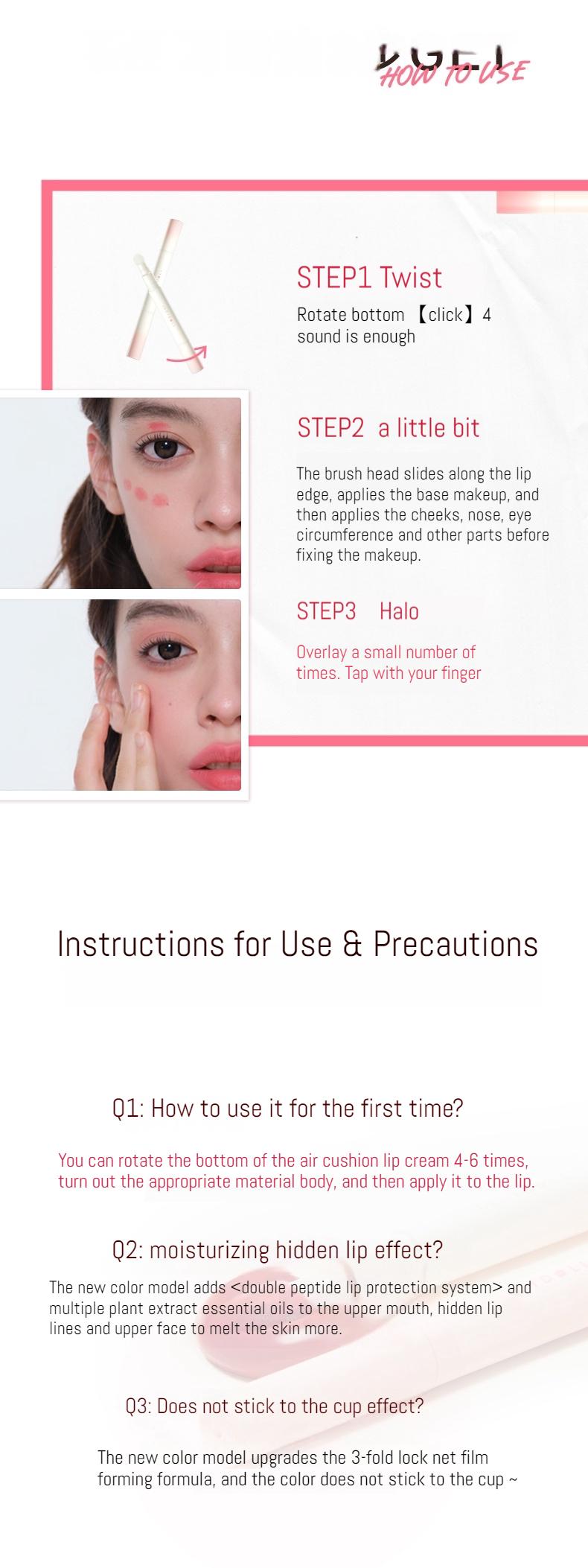 Product Introduction of Judydoll Air Cushion Lip Powder Cream ,Matte Lipstick Lip Stain，Velvet Lip Mud,Waterproof Long Lasting Easy to Wear,New Arrival, Velvet, Long-lasting, Matte, High Pigmentation, Lightweight Air Cushion 4