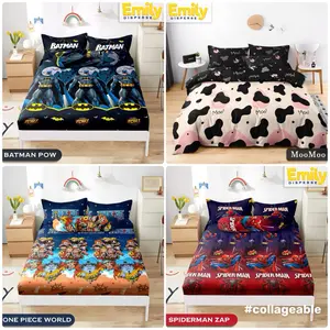 flashsale sprei motif anak cowo batman spiderman astronot ukuran 90x200 sampai 200x200 tinggi 20cm