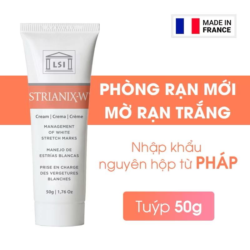Kem rạn da Strianix-W 50g giúp Ngăn ngừa rạn mới & Mờ rạn Trắng, rạn Hỗn hợp, kem mịn, dưỡng da & chống lão hóa