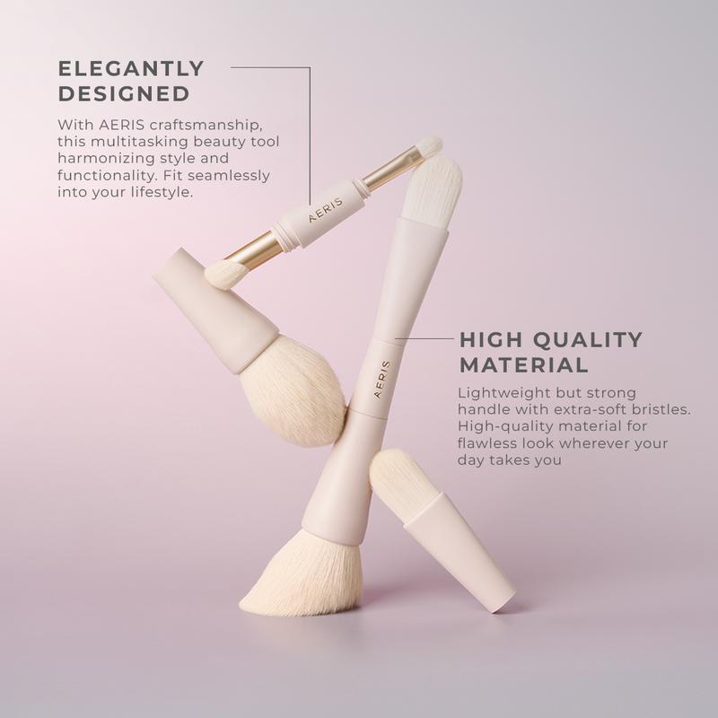 Aeris Beauté Flawless On The Go Bundle | 1 Set Bundle Paket Hemat Brush Spons Make Up Travel Portable Multifungsi 7