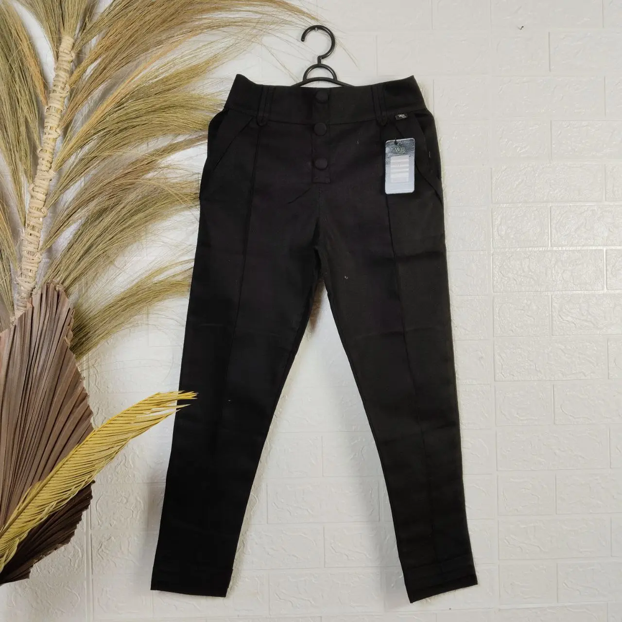Celana Panjang Wanita Baggypants Katun Twill Combed Kancing 3 - Bahan Halus dan Adem, Melar dan Tidak Mudah Kusut