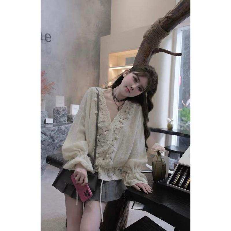 Áo Len Dây Rút Tay Loe Dáng Peplum len mềm mại áo kiểu nữ xinh BIGSIZE