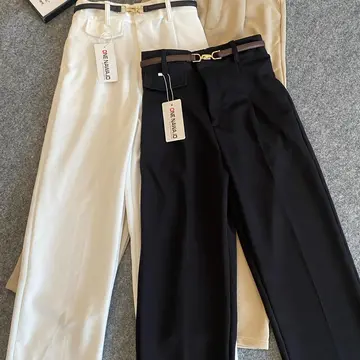 Black Cane Store - Oro Pants Knit Celana Panjang Korean Style / Celana Panjang Highwaist Panjang Hitam Kulot Wanita Dewasa Lembut