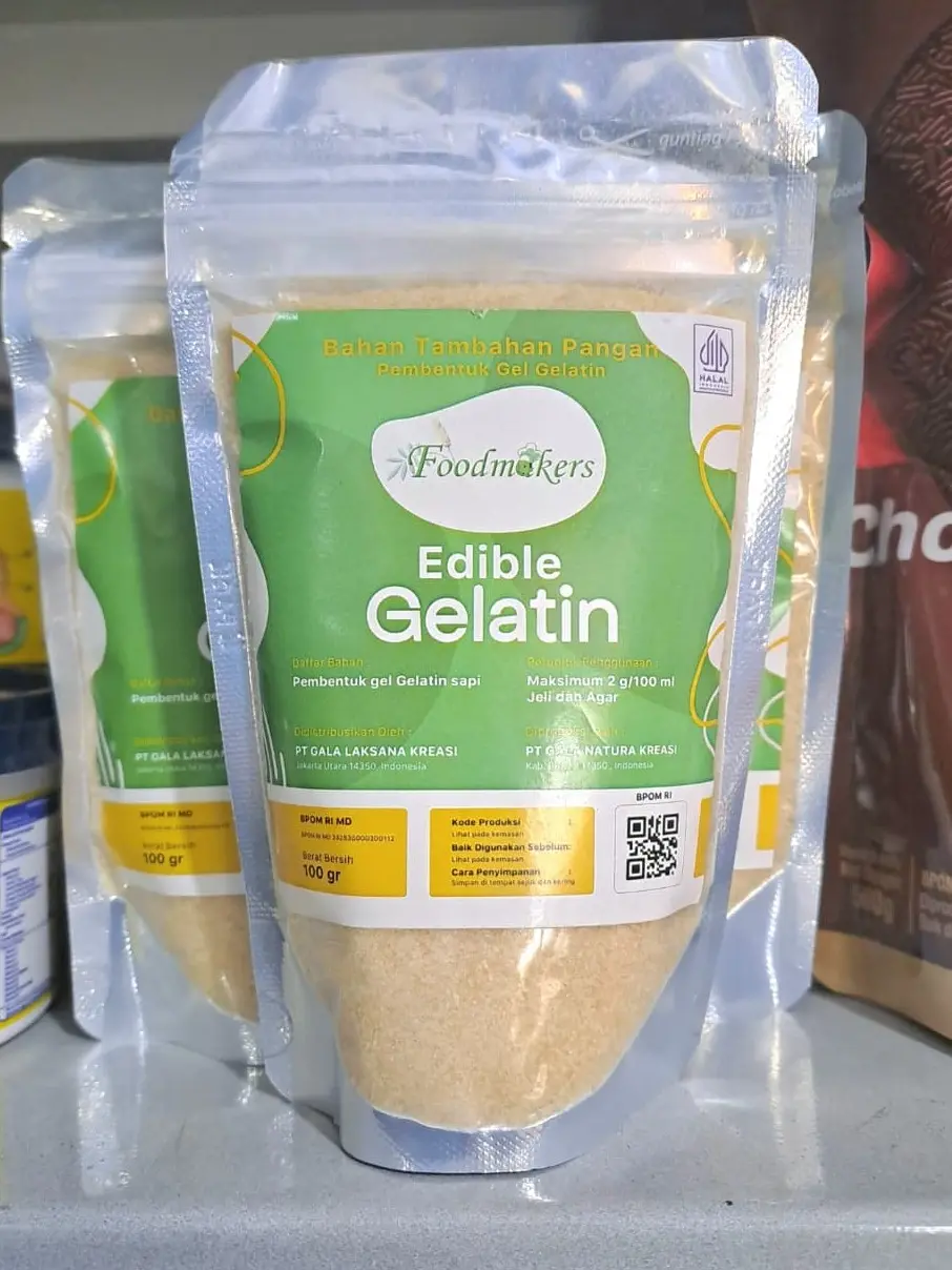 FOODMAKERS GELATIN POWDER BUBUK GELATIN HALAL 100gr