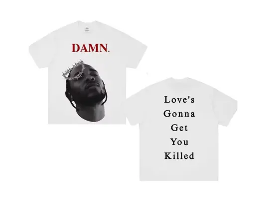 Kaos Rapper Kendrick Lamar love's gones X Drake T Shirt Oversize Pria Baju Skena Phrase Prints Unique Design Distro Unisex Panjang Kain Katun Santai Lembut Wanita Hitam