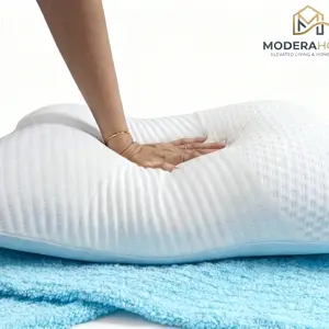 ModeraHome Bantal Hotel Premium Memory Foam 40x60 cm & 30x80 cm - Buy 2 Free 1 - Anti Bakteri - Lembut & Empuk - Isi 3 - Guling Kain Knitting