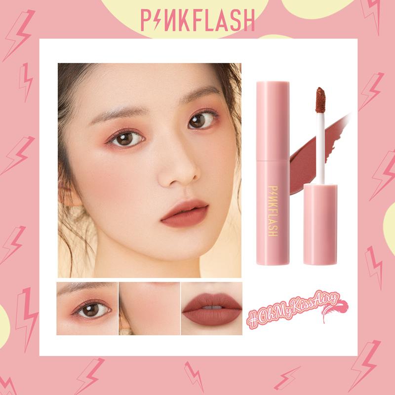 Son Môi Dạng Lỏng Lì Kiss Air PINKFLASH # OhMyKissAiry Lâu Trôi 8H Không Thấm Nước Mềm Mại Và Thoải Mái Không Chảy Kem Dưỡng Môi Và Má