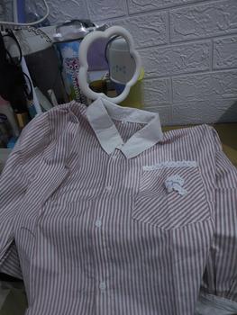 Product Review of Lulu blouse strip salur premium LD 110 120 130 140 kemeja crop jumbo from z**h 2