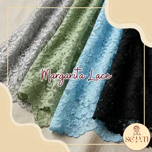 TERMURAH! Kain Brokat Cornelli "MARGARITA LACE" Eceran Meteran Murah Harga Per Setengah Meter SUPER HALUS DAN LEMBUT UNTUK KEBAYA DAN AKAD Sejati Textile