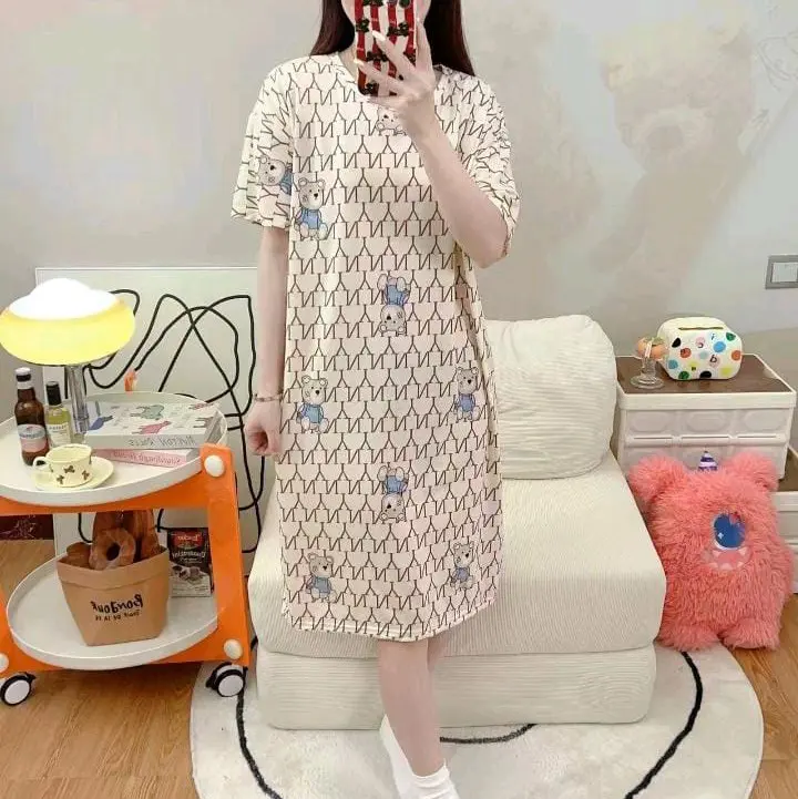 Dress kaos premium, wanita ABG dan dewasa bahan kaos tebal, panjang di bawah lutut bisa untuk bumil