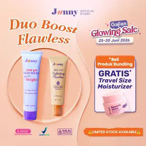 JUNNY - Duo Boost Flawless | Low PH Face Wash Berry Bright 100 ml + Skin Tint Perfecting Flawless 30gr
