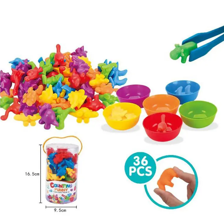 Mainan Edukasi Anak Colour Classification Sorting Mengenal Warna Dan Bentuk Untuk Sikecil Montessori Game dengan FREE Sorting Hewan Dinosaurus