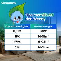 Gambar Changhong AC Split 0.5 PK Low Watt R32 - CSC-05RDX4 dari Changhong Medan Official Kab. Deli Serdang 3 Tokopedia
