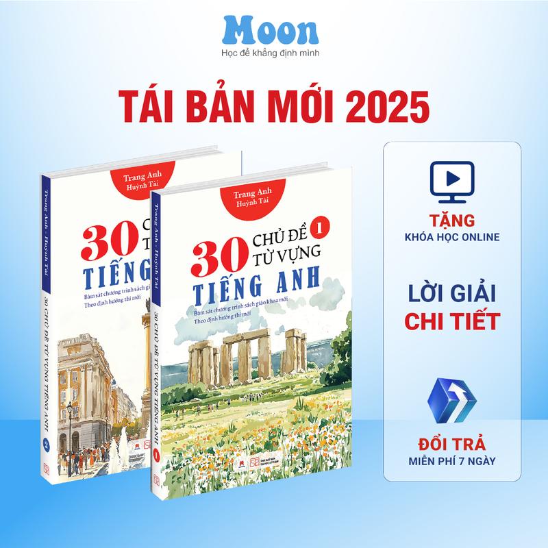  Sách 30 chủ đề từ vựng tiếng anh sách tiếng anh cô Trang Anh Moonbook 