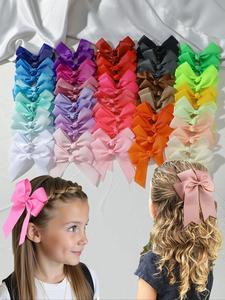 60pcs Pasadores para el cabello de colores macaron, diseño de moño con borlas, accesorios para el cabello seguros que no dañan, decoraciones para el cabello divertidas y multicolores