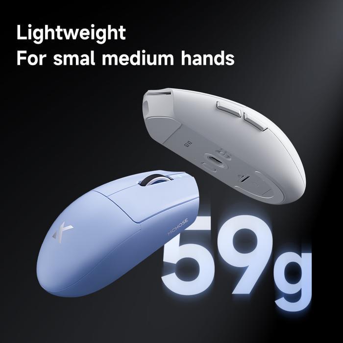 Gambar MCHOSE GAMING MOUSE G3 V2 WIRELESS TRI-MODE (12000 DPI + 64G + 1000HZ) WHITE 1Y - BLUE dari Digital Alliance Official Kota Administrasi Jakarta Utara Tokopedia