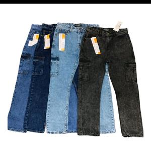 Seluar Lelaki Jeans Cargo pants Unisex ( acid wash) 100% Non Stretchable premium quality kain