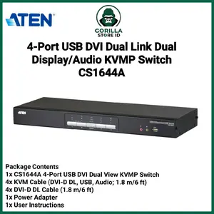 ATEN CS1644A 4-Port USB DVI Dual Link Dual Display/Audio KVMP Switch