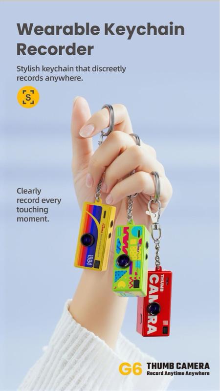 READY! G6 Thumb Camera Mini Keychain Retro Camera Foto 12MP, Video 1080 HD, Rekam Audio