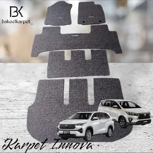 Karpet Mobil Innova Lama / Innova Reborn / Innova Zenix Presisi Bahan Mie Bihun dengan Kancing Pengait dan Nama Mobil - Car